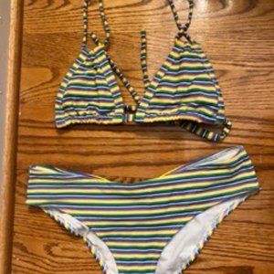 Montce Escape Stripe Euro Bikini bottoms SMALL